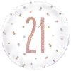 Happy 21st Birthday Foil Balloon Glitz Rose Gold