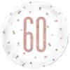 Happy 60th Birthday Foil Balloon Glitz Rose Gold