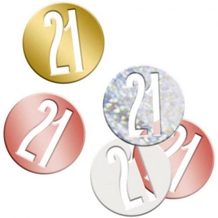 Happy 21st Birthday Glitz Rose Gold Confetti
