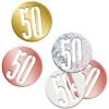 Happy 50th Birthday Glitz Rose Gold Confetti