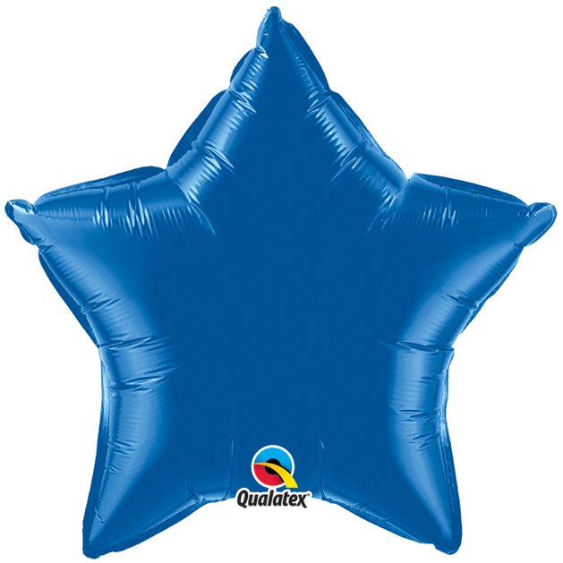 Royal Blue Plain Star Foil Balloon