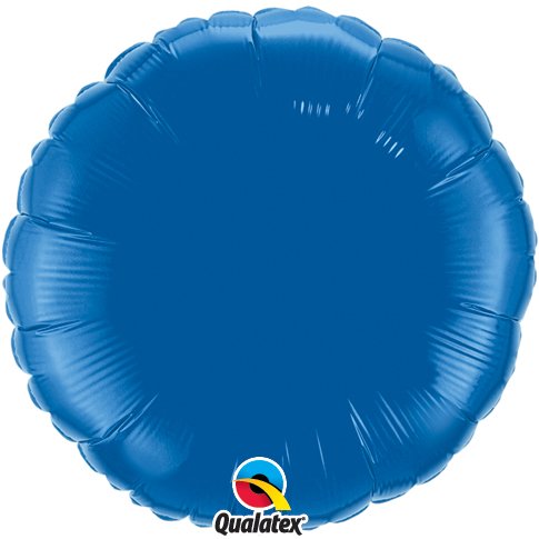 Royal Blue Plain Round Foil Balloon