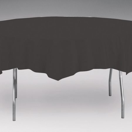 Black Plastic Tablecover Round