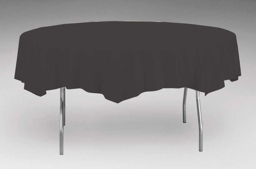 Black Plastic Tablecover Round