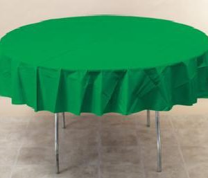 Emerald Green Plastic Tablecover Round