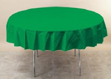 Emerald Green Plastic Tablecover Round