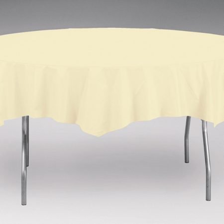 Ivory Plastic Tablecover Round
