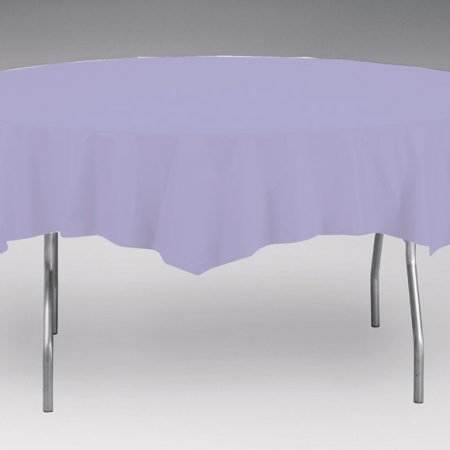 Lavender Plastic Tablecover Round