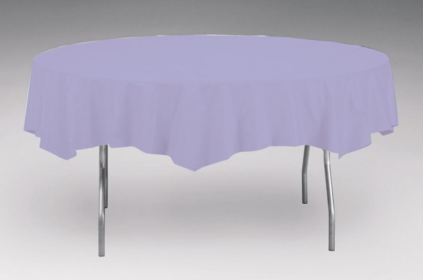 Lavender Plastic Tablecover Round