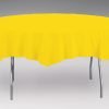 Yellow Plastic Tablecover Round
