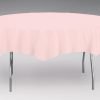 Baby Pink Plastic Tablecover Round