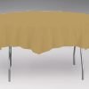 Gold Plastic Tablecover Round
