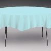 Baby Blue Plastic Tablecover Round