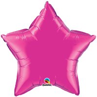 Magenta Plain Star Foil Balloon