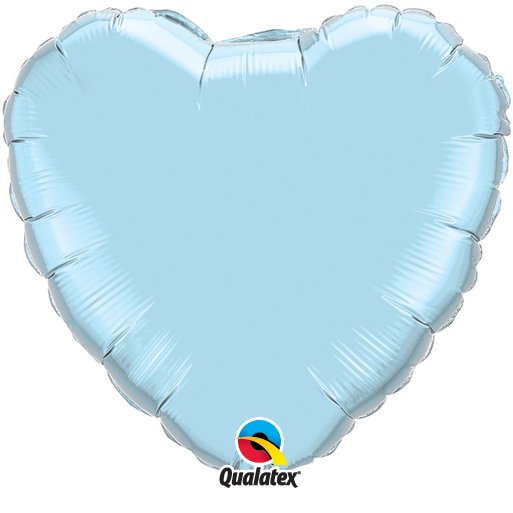 Light Blue Plain Heart Foil Balloon