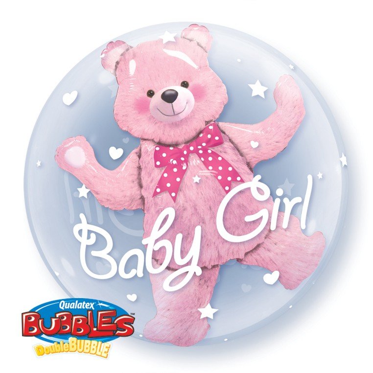 Double Bubble Baby Girl Pink Bear