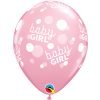 Baby Girl Dots Latex Balloons