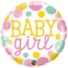 Baby Girl Pink Dots Foil Balloon