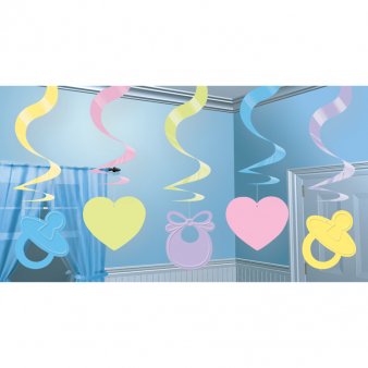 Baby Shower Hanging Swirls