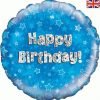 Happy Birthday Foil Balloon Blue