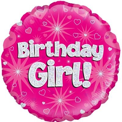 Birthday Girl Pink Foil Balloon