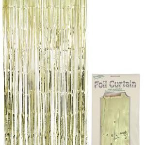 Shimmer Foil Door Curtain Gold