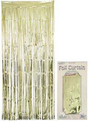 Shimmer Foil Door Curtain Gold