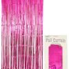 Shimmer Foil Door Curtain Magenta