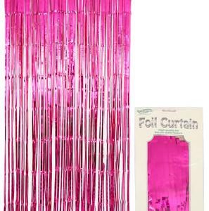 Shimmer Foil Door Curtain Magenta