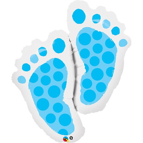 Baby Feet Blue Super Shape Foil Balloon