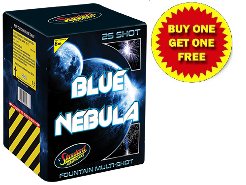 Blue Nebula Roman Candle Cake