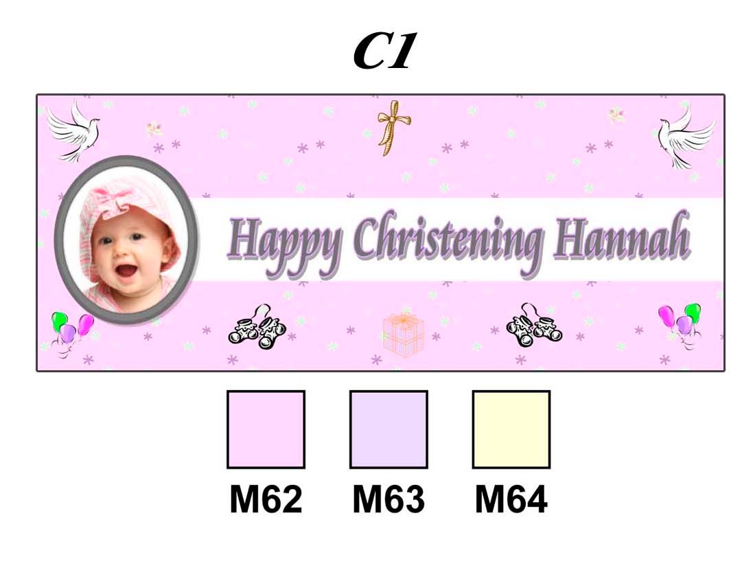 Happy Christening Banner C1