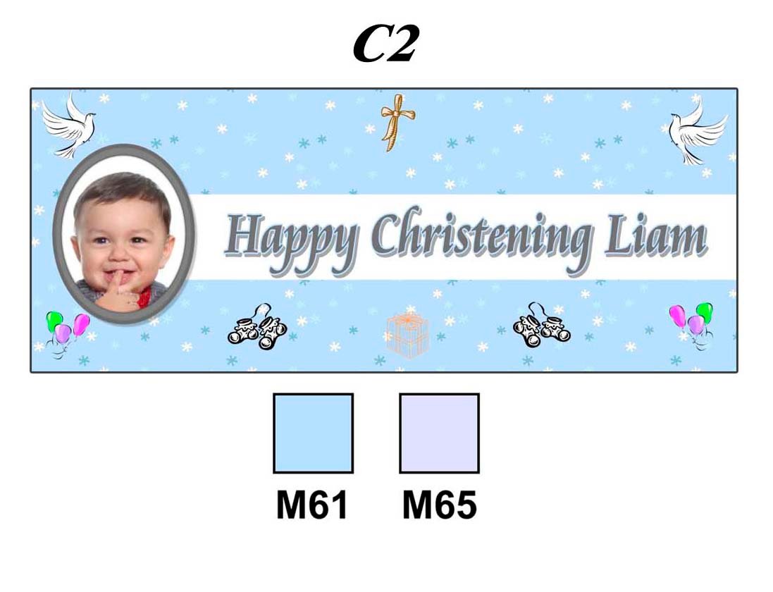 Happy Christening Banner C2