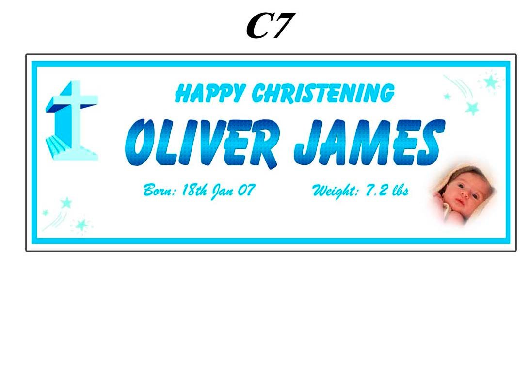Happy Christening Banner C7