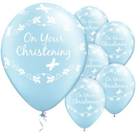 Christening Boy Latex Balloons