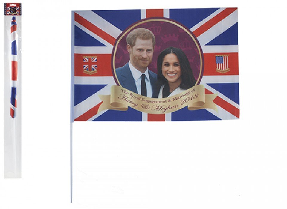 Royal Couple Flag With Stick