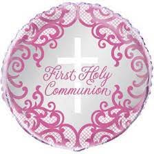 Communion Pink Foil Balloon