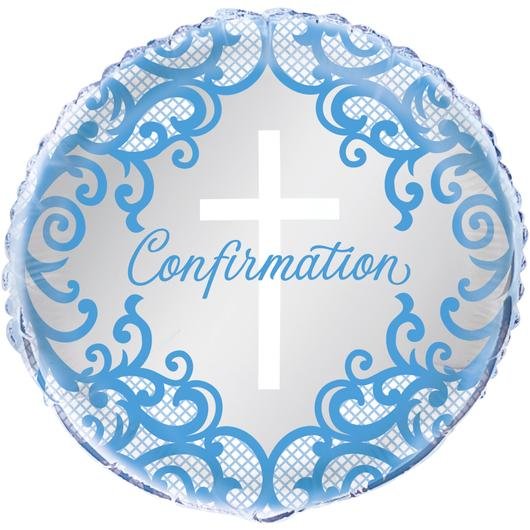 Confirmation Blue Foil Balloon