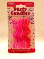 Pink Curly Candles