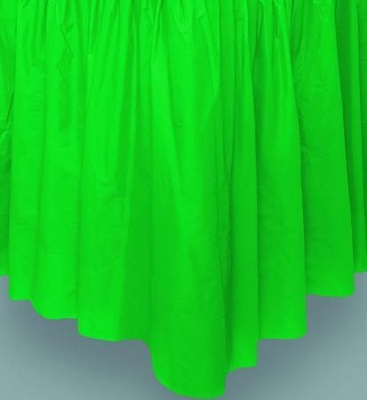 Emerald Green Plastic Table Skirt