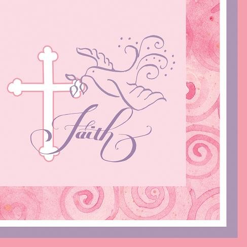 Faithful Dove Pink Lunch Napkins