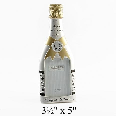 Happy Anniversary Champagne Bottle Frame