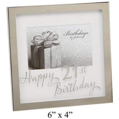 Happy 21st Birthday Photo Frame Mirror Print