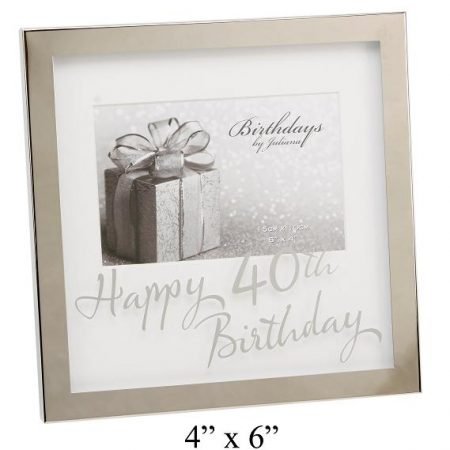 Happy 40th Birthday Photo Frame Mirror Print