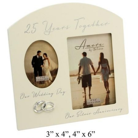 Happy 25th Anniversary Amore Photo Frame