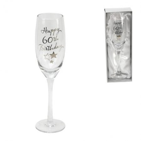 Happy 60th Birthday Flute Glass