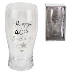 Happy 40th Birthday Pint Glass
