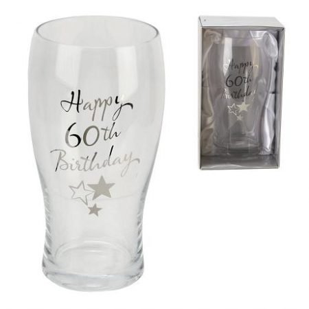 Happy 60th Birthday Pint Glass