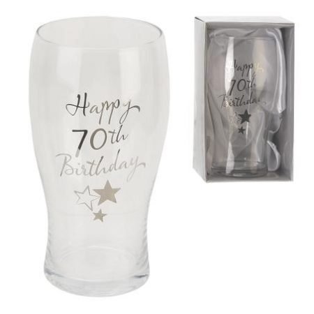 Happy 70th Birthday Pint Glass