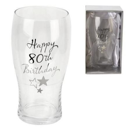 Happy 80th Birthday Pint Glass